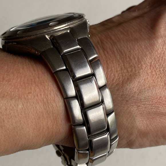 COPY - Fossil BLUE Men Watch Silver Round Blue Dial Silver Bracelet AM 3288 - Picture 6 of 8